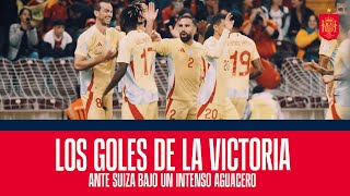 Los goles de la victoria de España en Suiza bajo un intenso aguacero  🔴 SEFUTBOL [upl. by Schroth794]