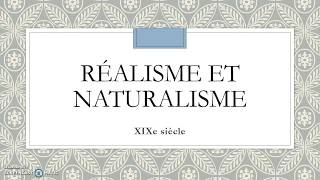 Réalisme et naturalisme en littérature [upl. by Eivla]