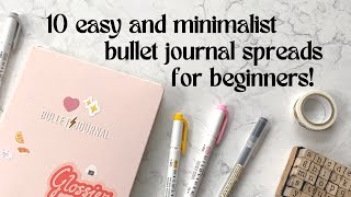 10 Minimalist Bullet Journal Spread Ideas For Beginners  Helpful Tips For Starting Out [upl. by Draude]