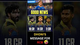 Dhonis Savage Message for RCB 😅  IPL 2025 Comeback News msdhoni [upl. by Faludi]