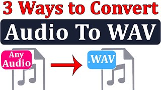 Any Audio to WAV Audio Converter in PC Mobile  Any File Format Audio to WAV Audio Converter [upl. by Green254]