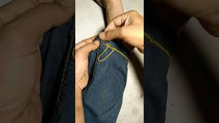 manually sewing jeans that are too long shorts [upl. by Britton]