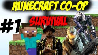 Minecraft Coop Survival 1  A Rough Start [upl. by Aihsar]