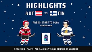 Highlights  Austria vs Finland  2022 IIHFWorlds [upl. by Vokaay539]