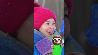 WOW 😱 SHE MADE A THOUSAND SNOW BEARS SLOTH REACTS funny sloth gadgets [upl. by Ayanal]