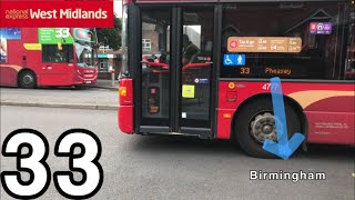 National Express West Midlands Route 33 Pheasey➡️Birmingham Hyperlapes Fragment [upl. by Rape]