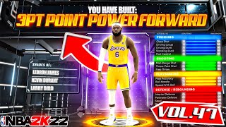 CONTACT DUNKS ON A 3PT POINT POWER FORWARD BUILD ON NBA 2K22 VOL 48 [upl. by Yeltneb]