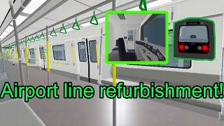 Delta line Airport line train refurbishment in service V155 [upl. by Anawt]