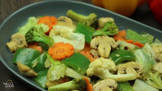 থাই স্টাইল ভেজিটেবল রেসিপি । Thai Style Saute Vegetable Recipe Bangla। Vegetable Saute Recipe [upl. by Tamas]