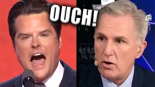 Kevin McCarthy HUMILIATES Matt Gaetz On Live TV [upl. by Marijo]