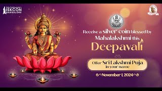 This Deepavali offer Sri Lakshmi Puja I ISKCON Bangalore [upl. by Haridan674]