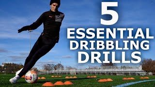 5 Essential Dribbling Exercises For Footballers  Improve Your Close Control [upl. by Veljkov]