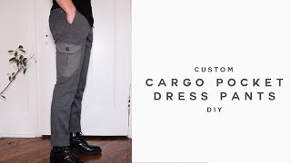 Cargo Pockets on Mens Dress Pants ✂️🥶  JustDre [upl. by Cirenoj]