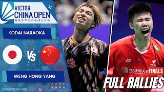 Kodai Naraoka JPN vs Weng Hong Yang TPE  F  China Open 2024 [upl. by Shirline83]