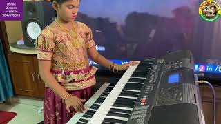 Aamani Paadave song 🎶 cover on keyboard 🎹 by Bindhu Saveri [upl. by Ardnosac]