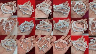 latest 2024 silver Anklets designs with weight amp price  simple trendy payal designs with price 😍 [upl. by Aicram118]