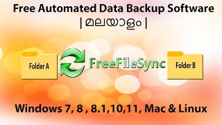 Free Automated Data Backup using Freefilesync  LAN Backup  malayalam freedata databackup pc [upl. by Ahsilif833]