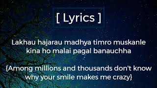 Lakhau hajarau  Yabesh Thapa  Lyrics  with English translation [upl. by Voleta]