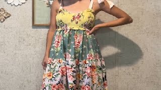 Floral Dresses for Women 2024 Tie Shoulder Maxi Dress Boho Midi Dresses Wedding Guest Dresses Review [upl. by Florencia]