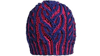 Brioche knitting Interweave hat knitting patterns [upl. by Lauber626]