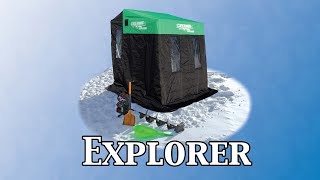 Ice Runner Explorer BEST VALUE in a SPACIOUS INSULATED twoperson ice fishing shelter [upl. by Elleniad]