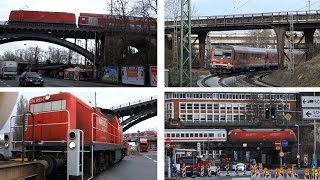 Sonderzüge wg Sperrung Schiersteiner AutobahnBrücke im Mainzer Gleisdreieck März 2015 [upl. by Leamse]