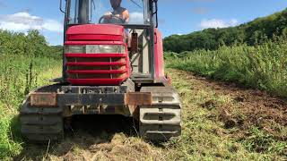 Rotavating with Yanmar CT45 Track Crawler Tractor [upl. by Haley]