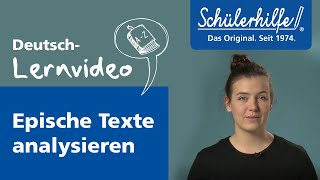 Analyse von epischen Texten 🎓 Schülerhilfe Lernvideo Deutsch [upl. by Aeneg]