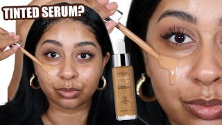 NEW LOREAL TRUE MATCH NUDE TINTED SERUM REVIEW 8HR WEAR TEST [upl. by Casia]