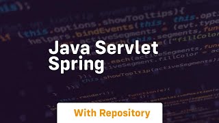 java servlet spring [upl. by Hulbert]