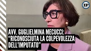 Avv Guglielmina Mecucci “Riconosciuta la colpevolezza dell’imputato” [upl. by Ongineb]