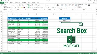 How to Create Search Box in Microsoft Excel  Advanced Conditional Formatting in Excel [upl. by Bradman]