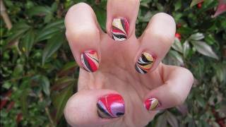 New Years Water Marbling Nail Art Tutorial [upl. by Eselrahc130]