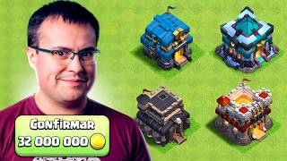 RECORD de Subidas de Ayuntamiento Simultáneas en Clash of Clans 🔥 [upl. by Laurinda]