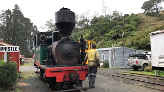 Peckett amp Sons 1630 passing Pukemiro yard BTC Glen Afton Branch Line [upl. by Nevlin]