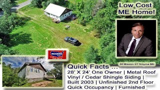 Low Cost Home For Sale In Maine  Maine Real Estate  69500 MOOERS REALTY [upl. by Arfihs]