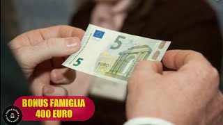 BONUS FAMIGLIE DA 400 EURO [upl. by Lisha]