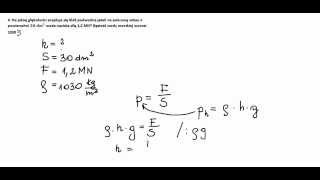 Fizyka  Ciśnienie parcie siła wyporu  zadania cz2 [upl. by Pitt]