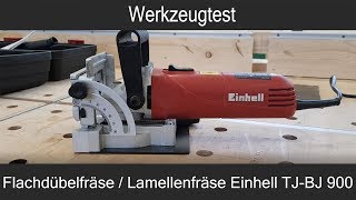 Werkzeugtest Flachdübelfräse  Lamellenfräse Einhell TCBJ 900 [upl. by Yedarb449]