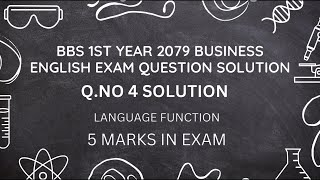 BBS 1st year Business english 2079 exam question solution Qno 4  bbs grammar bbs1styearenglish [upl. by Joela]