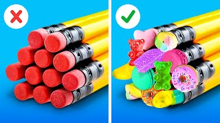 💡 Amazing School Hacks amp DIYs You Need To Try ✏️🏫 [upl. by Maia]