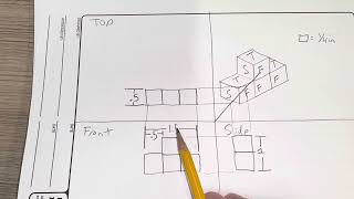 Simple Orthographic Drawing with Dimensions [upl. by Ecnarrat]