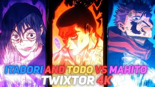 todo and itadori vs mahito twixtor 4k full fight [upl. by Sonafets]