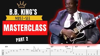 BB King Masterclass Part 2 Playing over changes note choices Jazz progressions and more [upl. by Nibla]