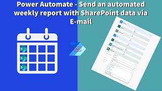 Scheduled Cloud Flow  Weekly Email with SharePoint Data [upl. by Airtemed]