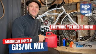 GasOil Mix Ratio Fully Explained  Gas Tank Mounting Method Revealed  Motorized Bike  Bike Berry [upl. by Godwin]