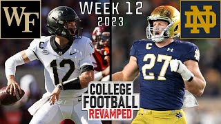 Wake Forest  19 Notre Dame  Week 12 Sim  2023 Rosters For CFBR [upl. by Genaro]