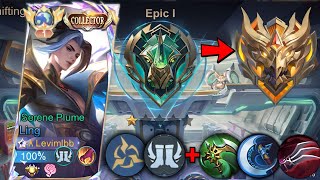 NEW SEASON LING GUIDE FOR AUTO WINSTREAK RECOMMENDED  LING BEST BUILD EMBLEM CUSTOM UI SETTING [upl. by Adnilram422]