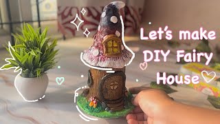 Let’s make DIY fairy house🧚‍♀️  Fairy house with clay and plastic bottle [upl. by Garrard]