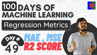 Regression Metrics  MSE MAE amp RMSE  R2 Score amp Adjusted R2 Score [upl. by Borchers]